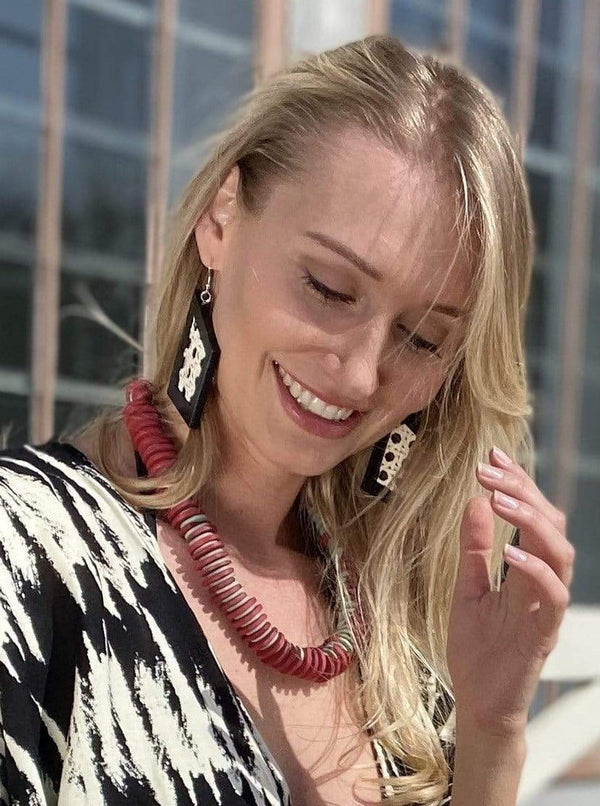 Orecchini Botswana - bordeaux - Bijondo