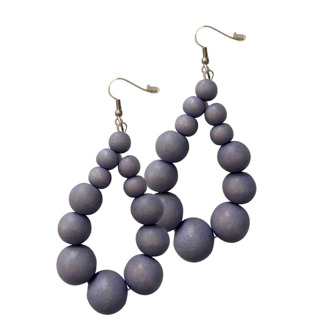 Orecchini Brasile Big legno - lilla - Bijondo