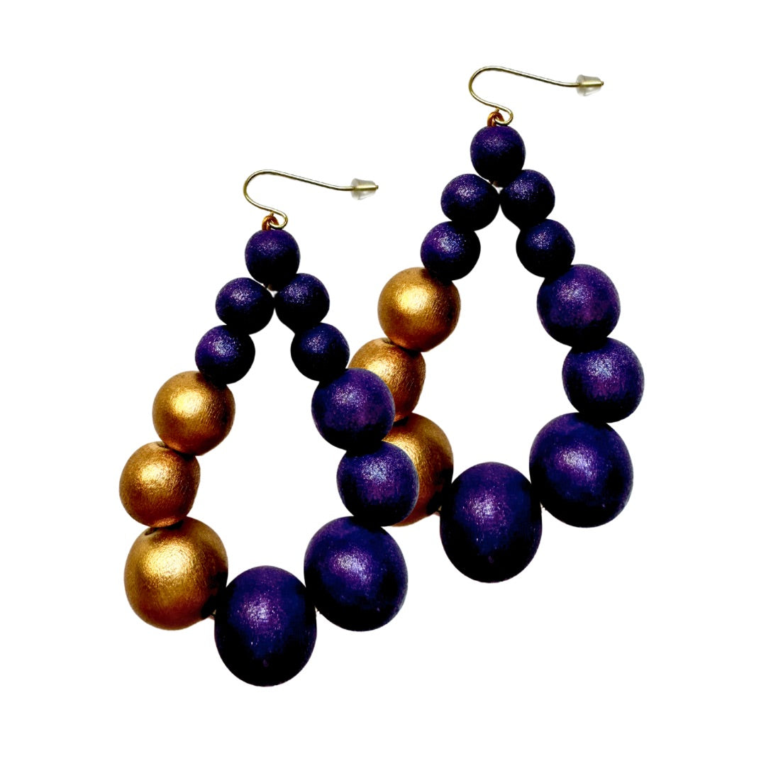 Orecchini Brasile Big legno Metallic-orecchini-EW-viola-Bijondo