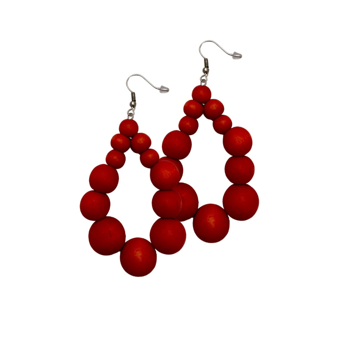 Orecchini Brasile Big legno-arancione-Bijondo