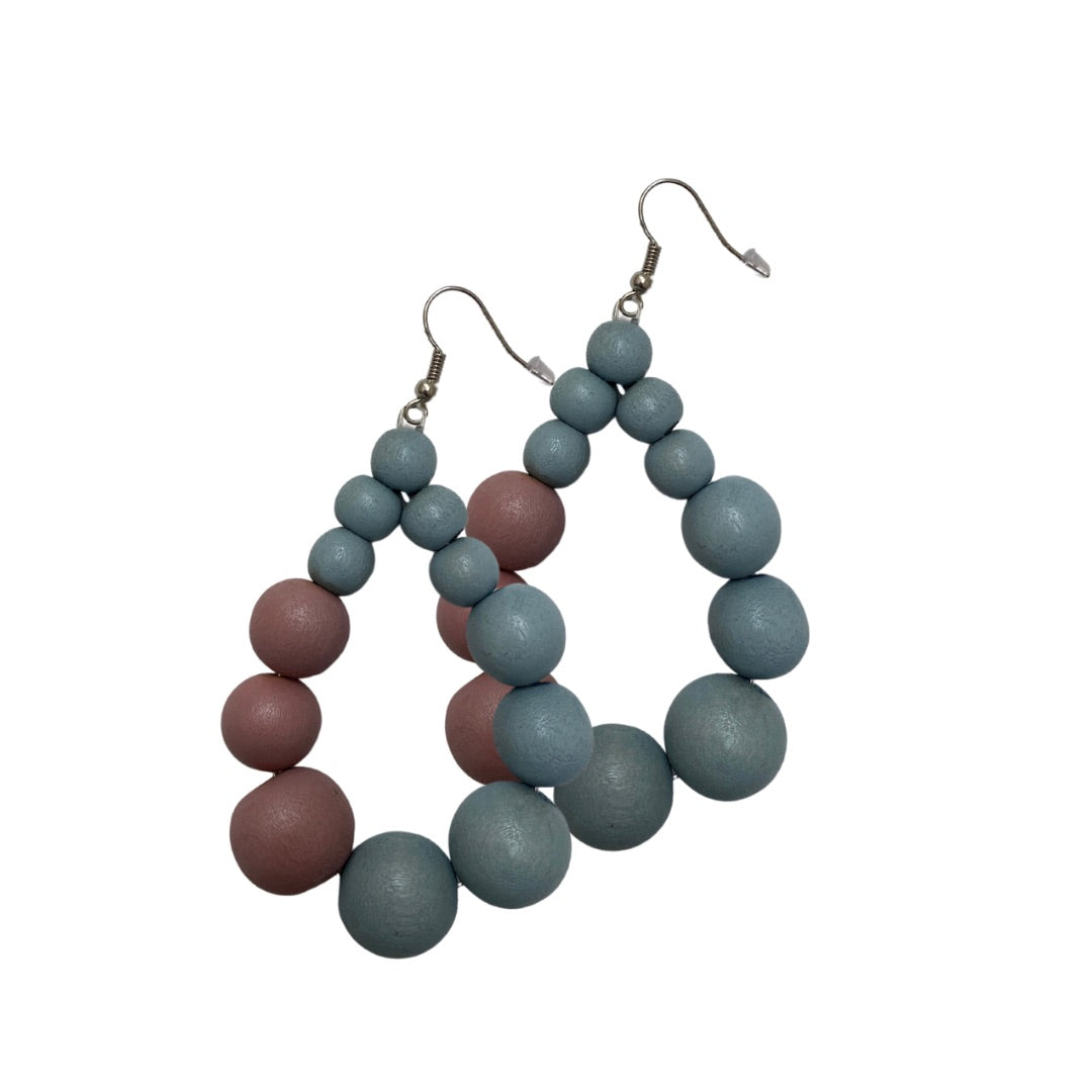 Orecchini Brasile Big legno-grigio perla-Bijondo