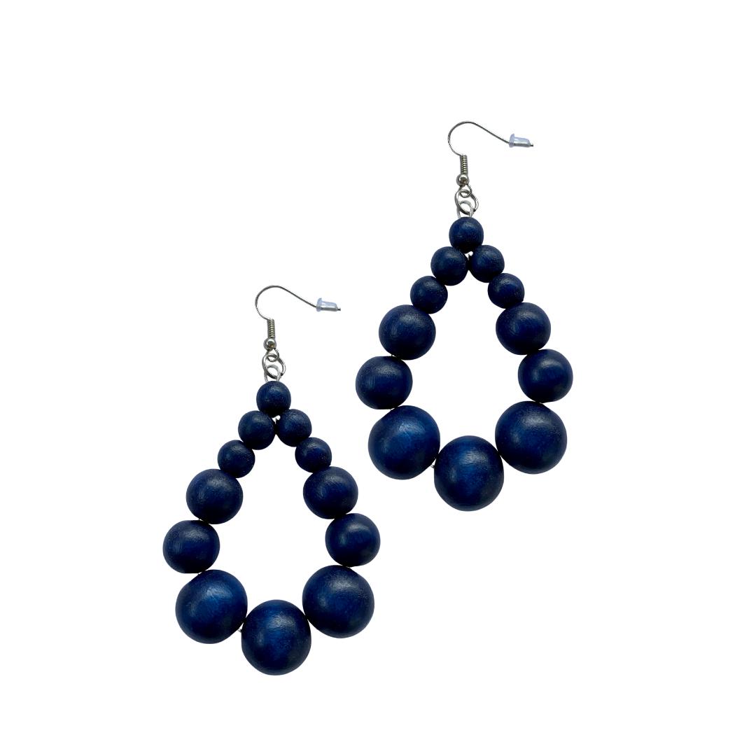 Orecchini Brasile Big legno - viola - Bijondo