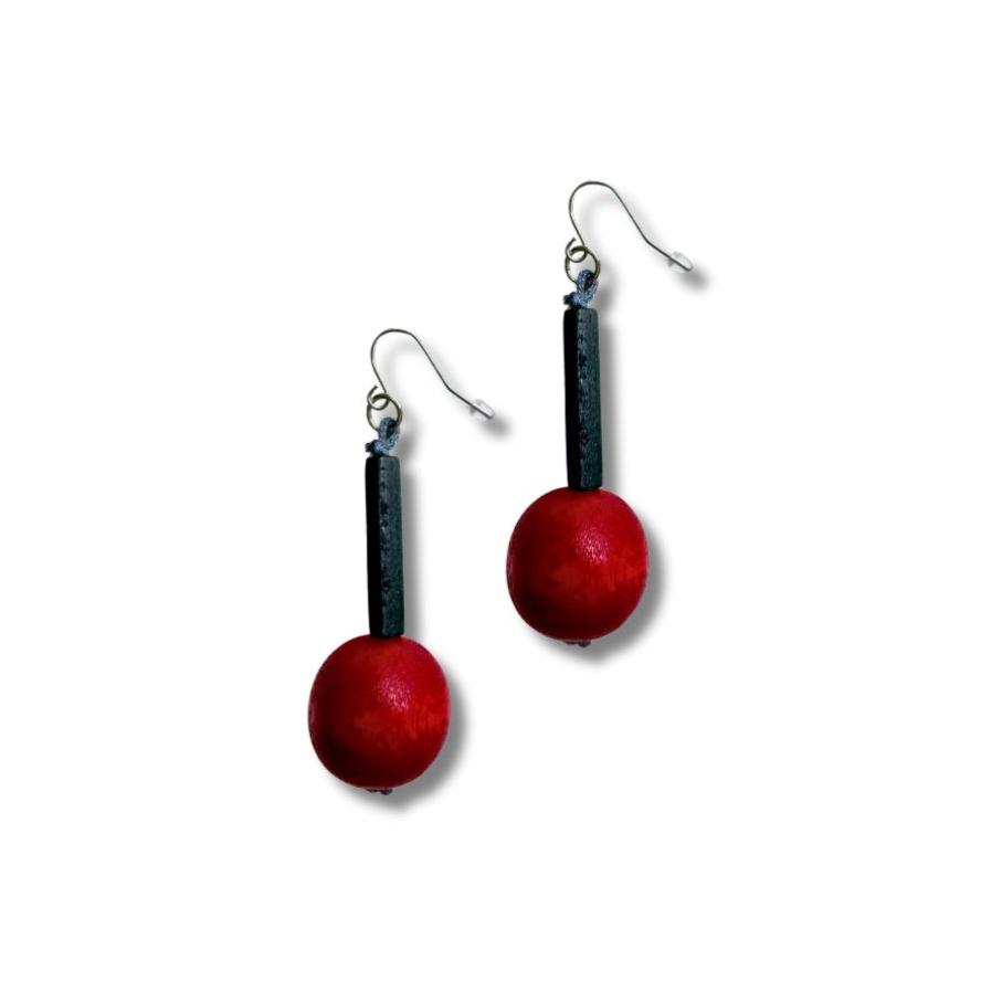 Orecchini Charvi legno-orecchini-Bijondo-Rosso-Bijondo