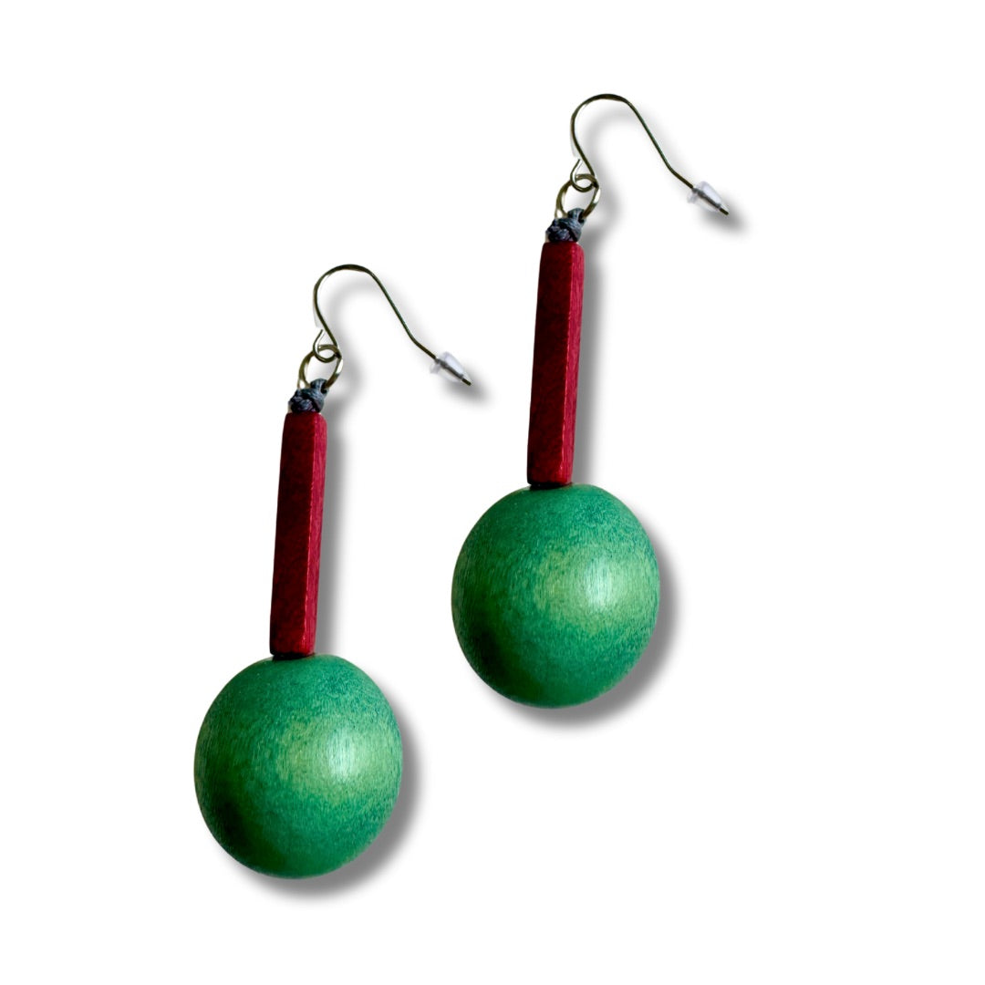 Orecchini Charvi legno-orecchini-Bijondo-Verde-Bijondo