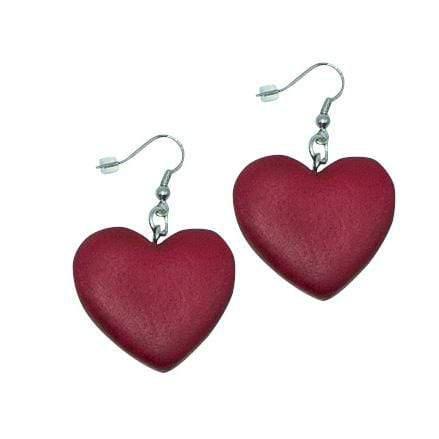 Orecchini Cuori legno - rosa - Bijondo