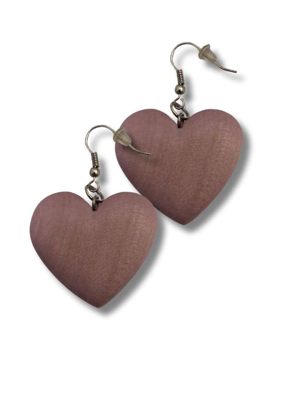 Orecchini Cuori legno-rosa-Bijondo