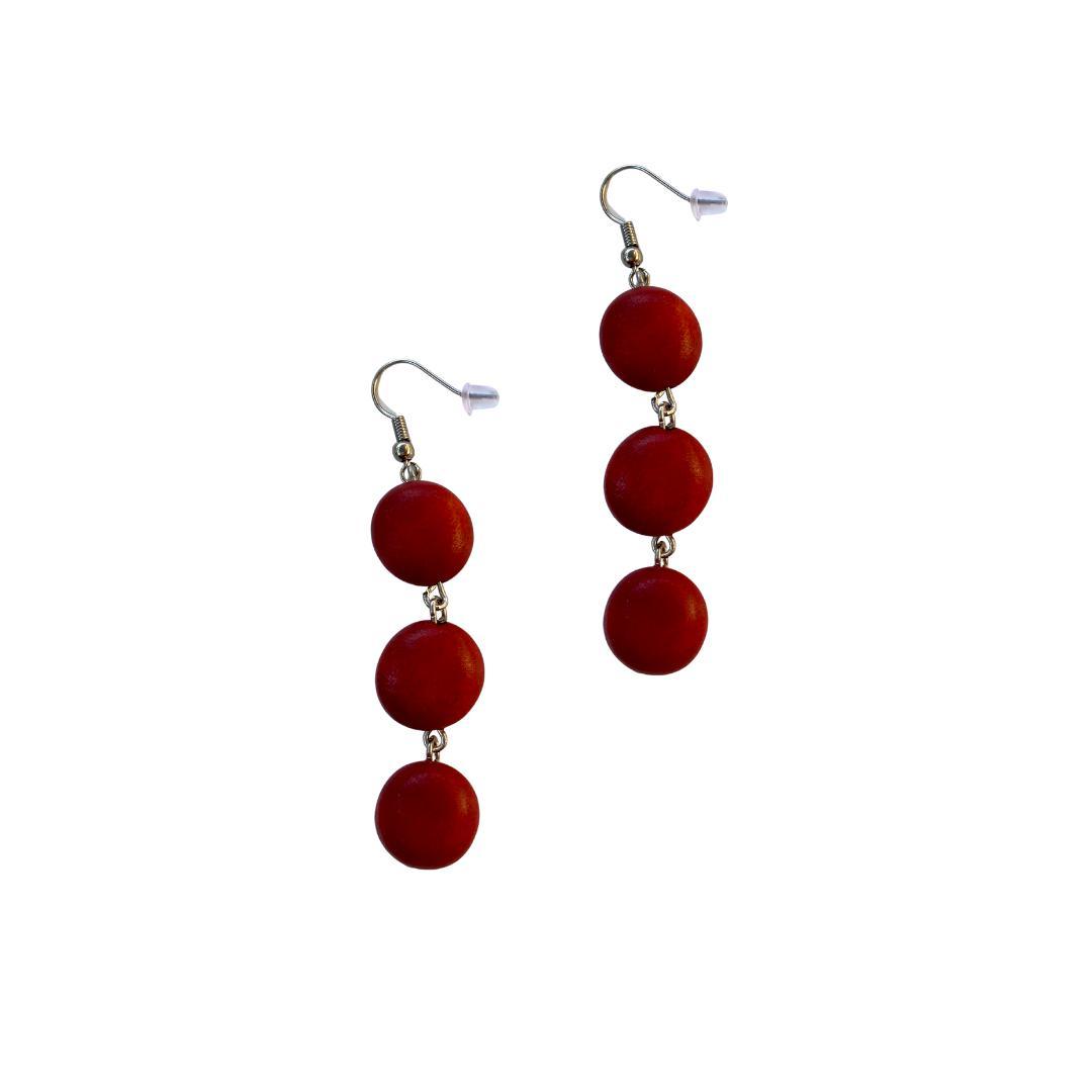 Orecchini Dennistoun - rosso - Bijondo