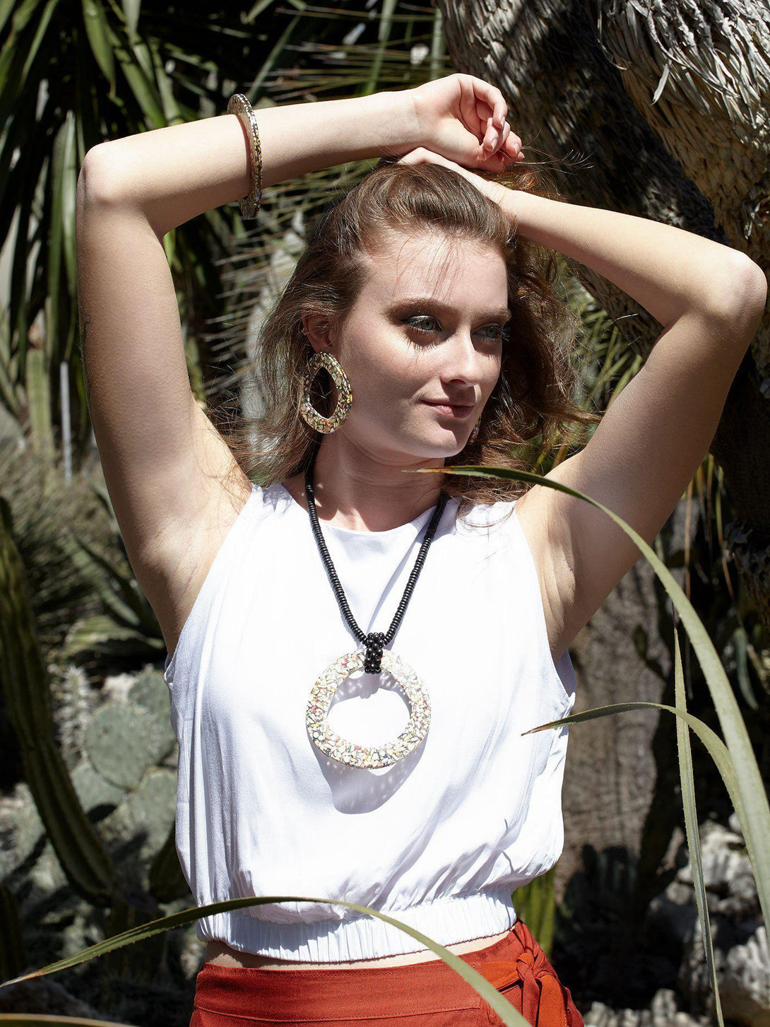 Orecchini Eixample legno riciclato - Bijondo