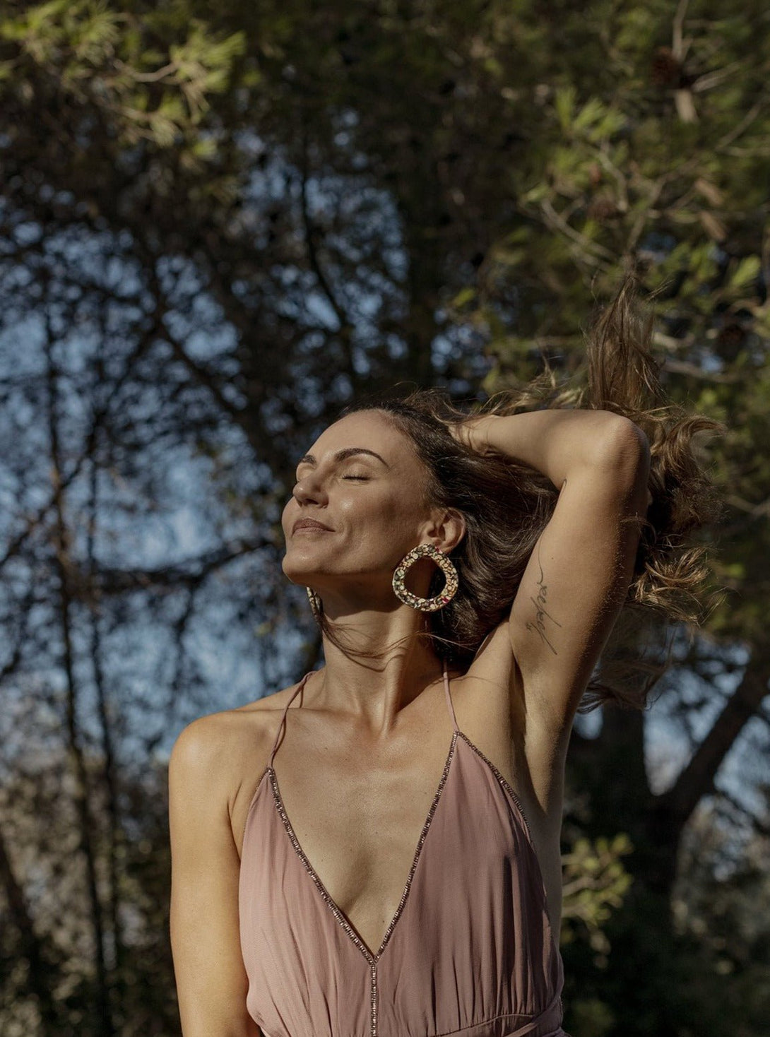 Orecchini Eixample legno riciclato - Bijondo