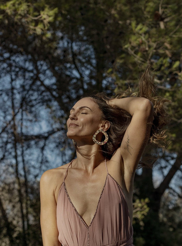 Orecchini Eixample legno riciclato - Bijondo