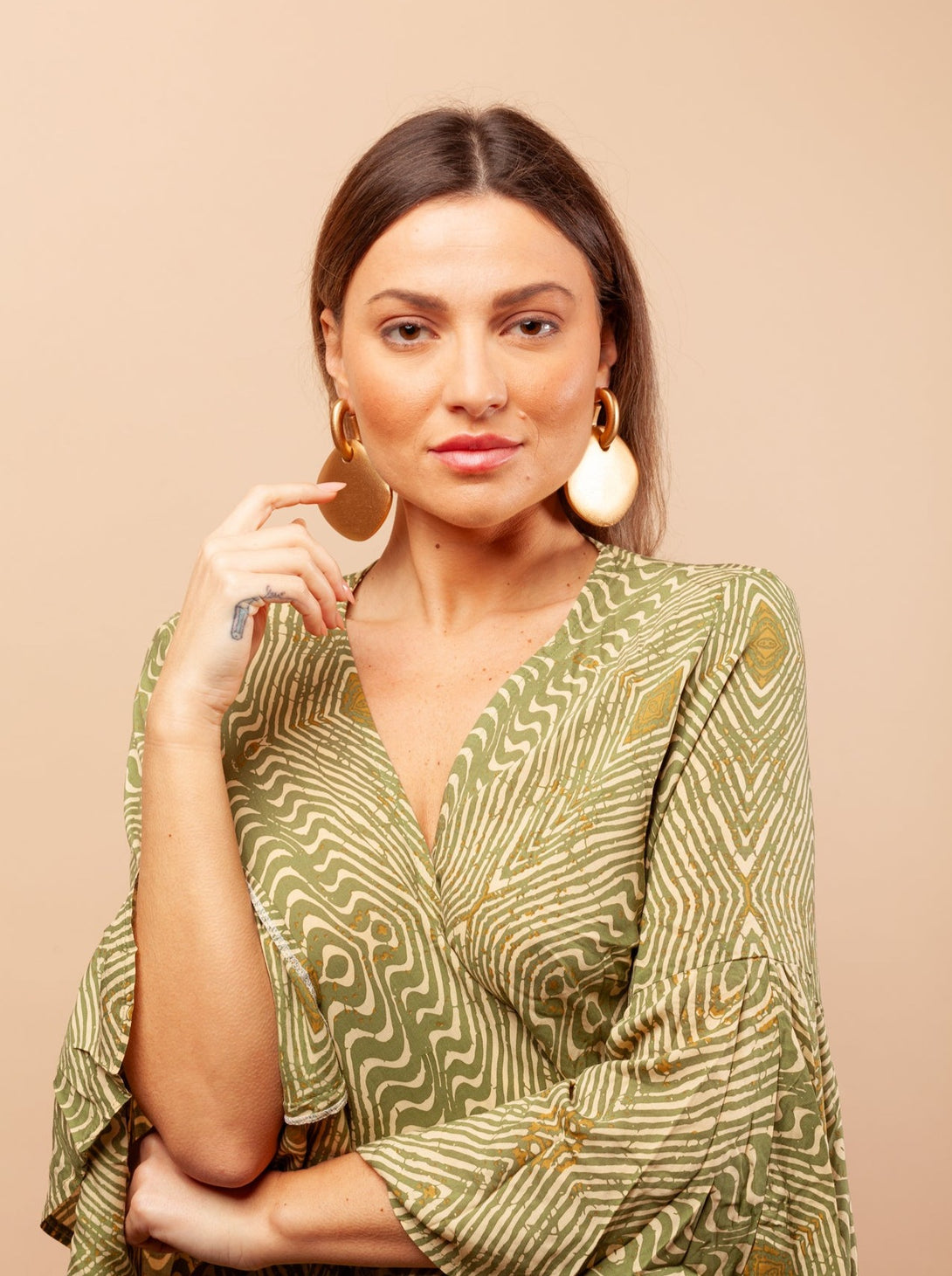 Orecchini Faiza legno metallic-orecchini-Bijondo-Bijondo