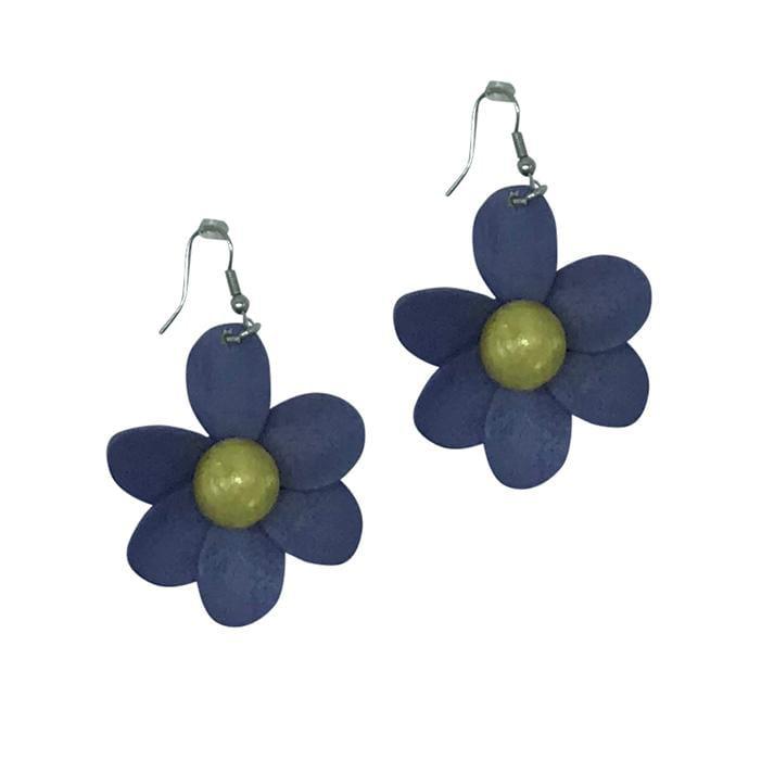 Orecchini Fiore legno - lilla - Bijondo