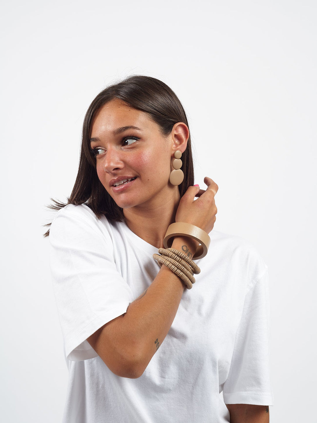 Orecchini Guinea Metallic-perlato-Bijondo