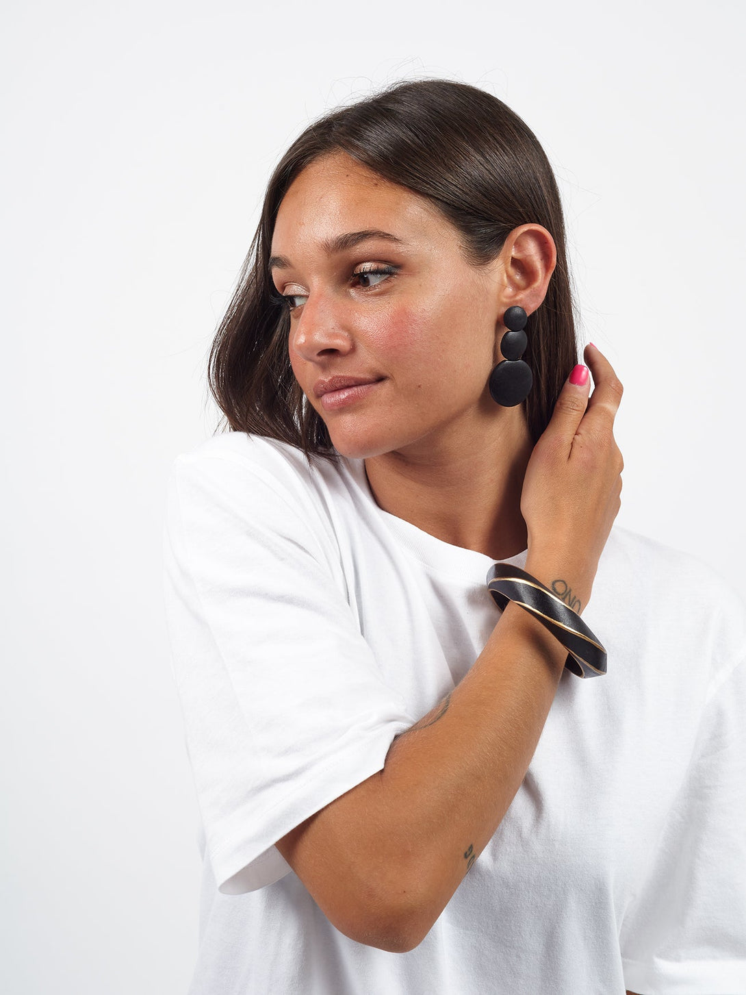 Orecchini Guinea legno-nero-Bijondo