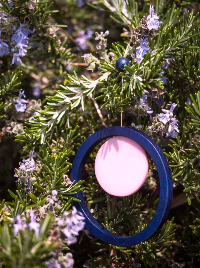 Orecchini Legno Grandi Algeria - fucsia - Bijondo