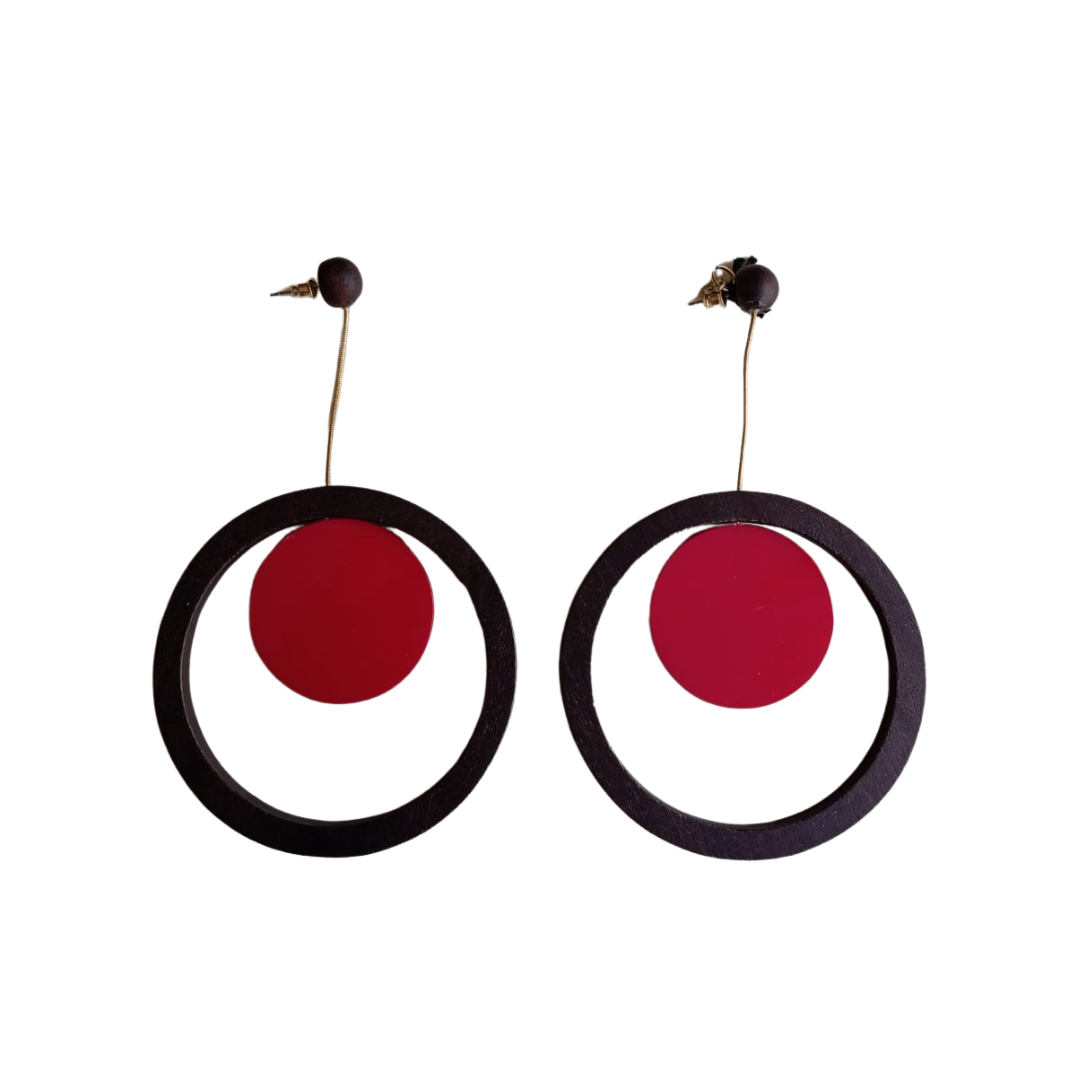 Orecchini Legno Grandi Algeria-nero-Bijondo