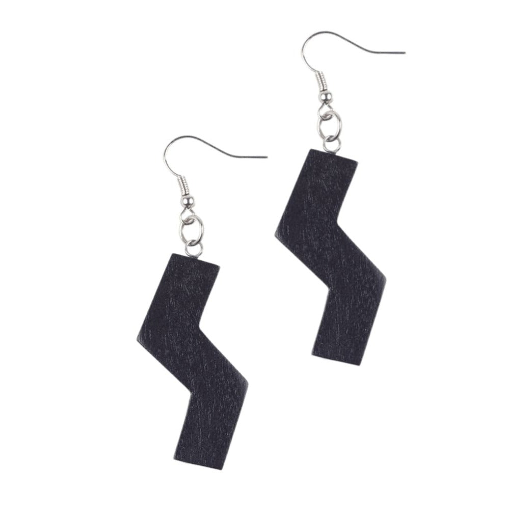 Orecchini Legno Olivia - nero - Bijondo