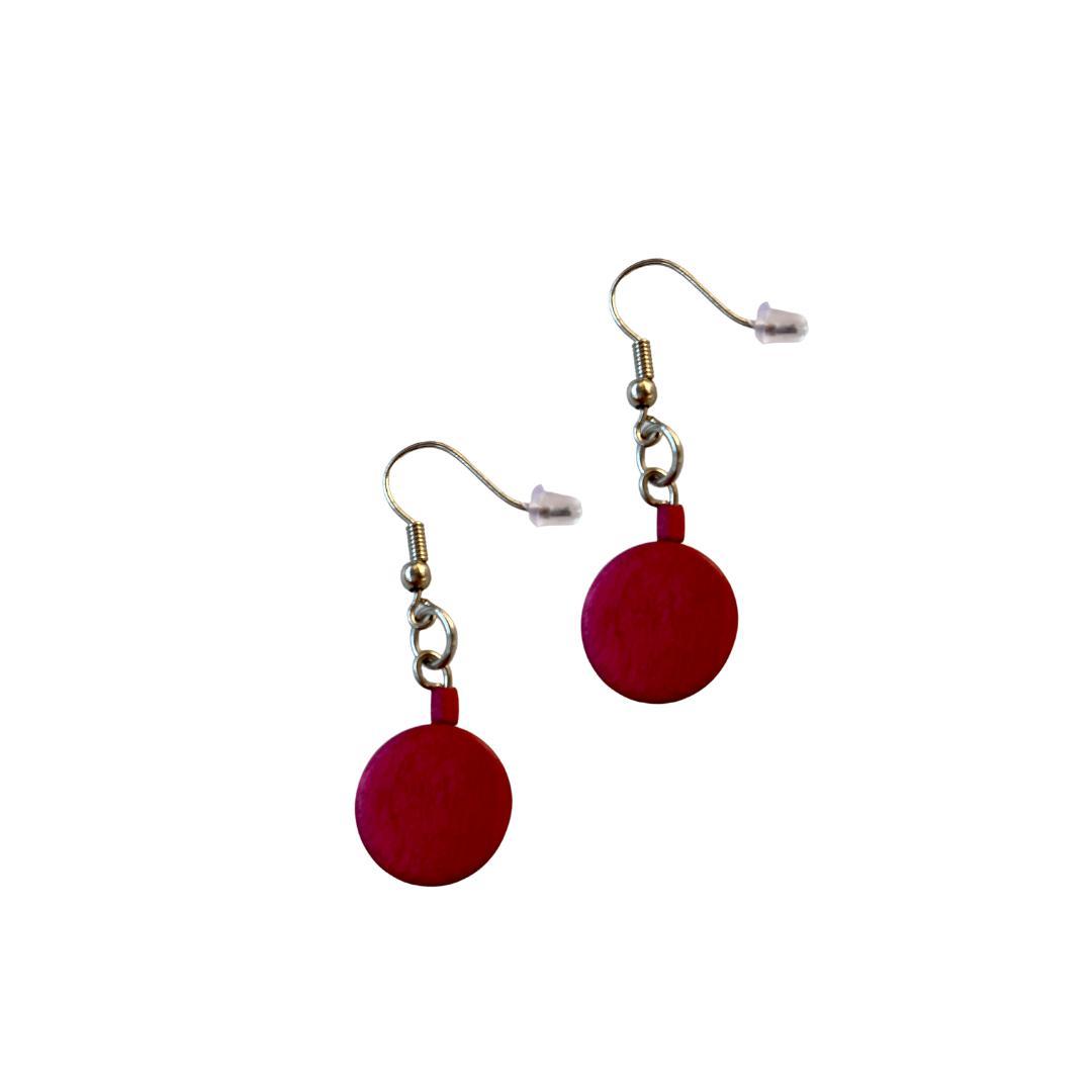 Orecchini Legno Piccoli Italia - verde pastello - Bijondo