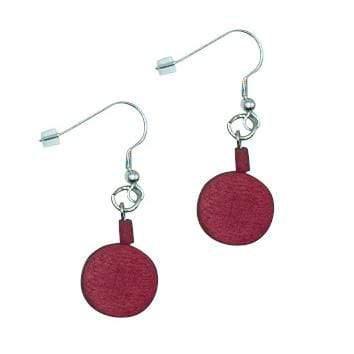 Orecchini Legno Piccoli Italia - amaranto - Bijondo