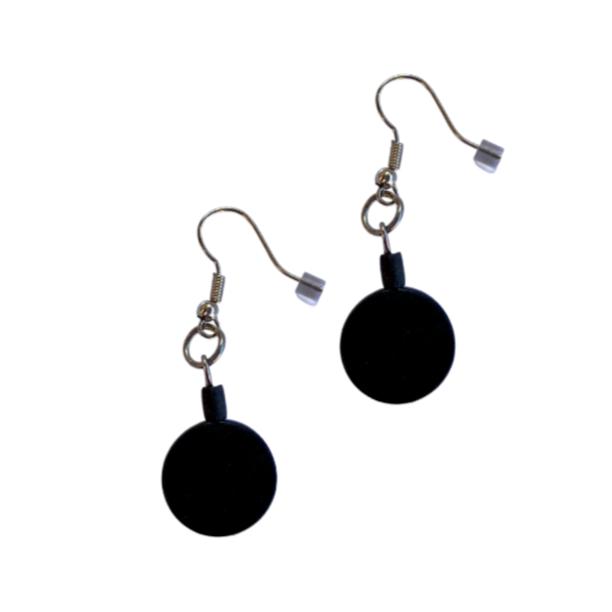 Orecchini Legno Piccoli Italia - antracite - Bijondo