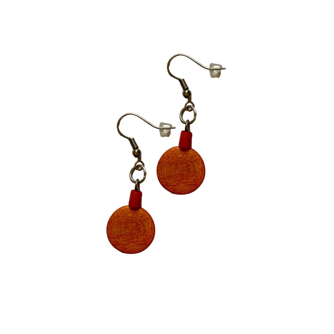 Orecchini Legno Piccoli Italia - arancione - Bijondo