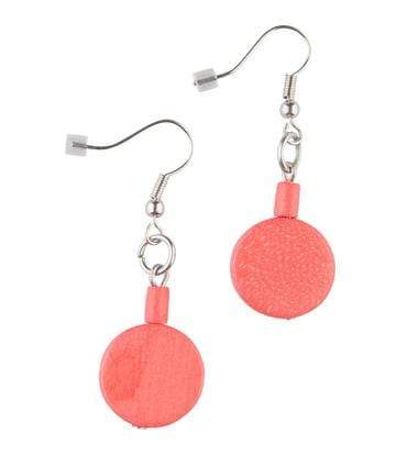 Orecchini Legno Piccoli Italia - corallo - Bijondo