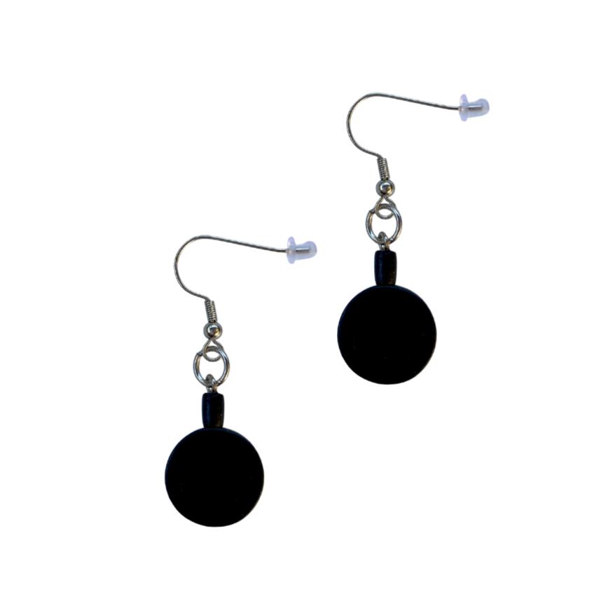 Orecchini Legno Piccoli Italia - nero - Bijondo