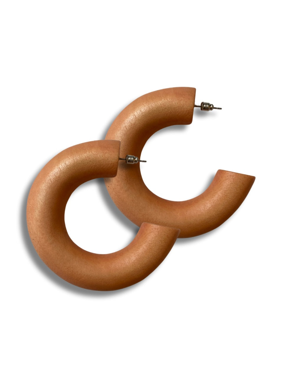 Orecchini Legno a cerchio Gullfoss-orecchini-Bijondo-peach fuzz-Bijondo