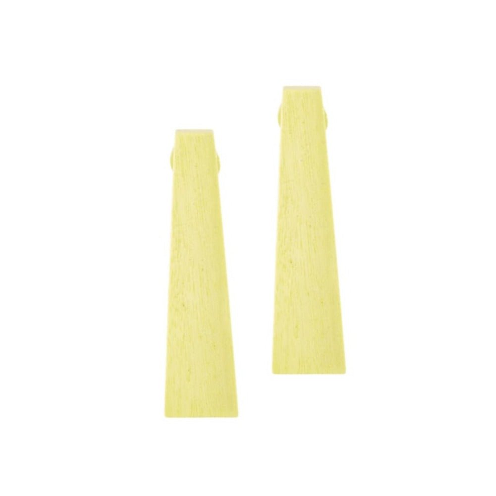 Orecchini Legno doppio lato Alhambra - giallo lime - Bijondo