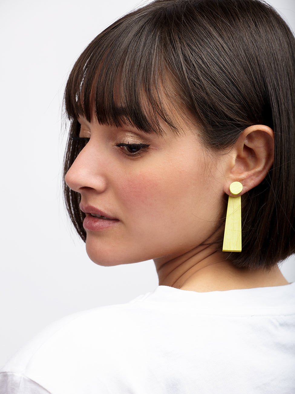 Orecchini Legno doppio lato Alhambra - giallo narciso - Bijondo