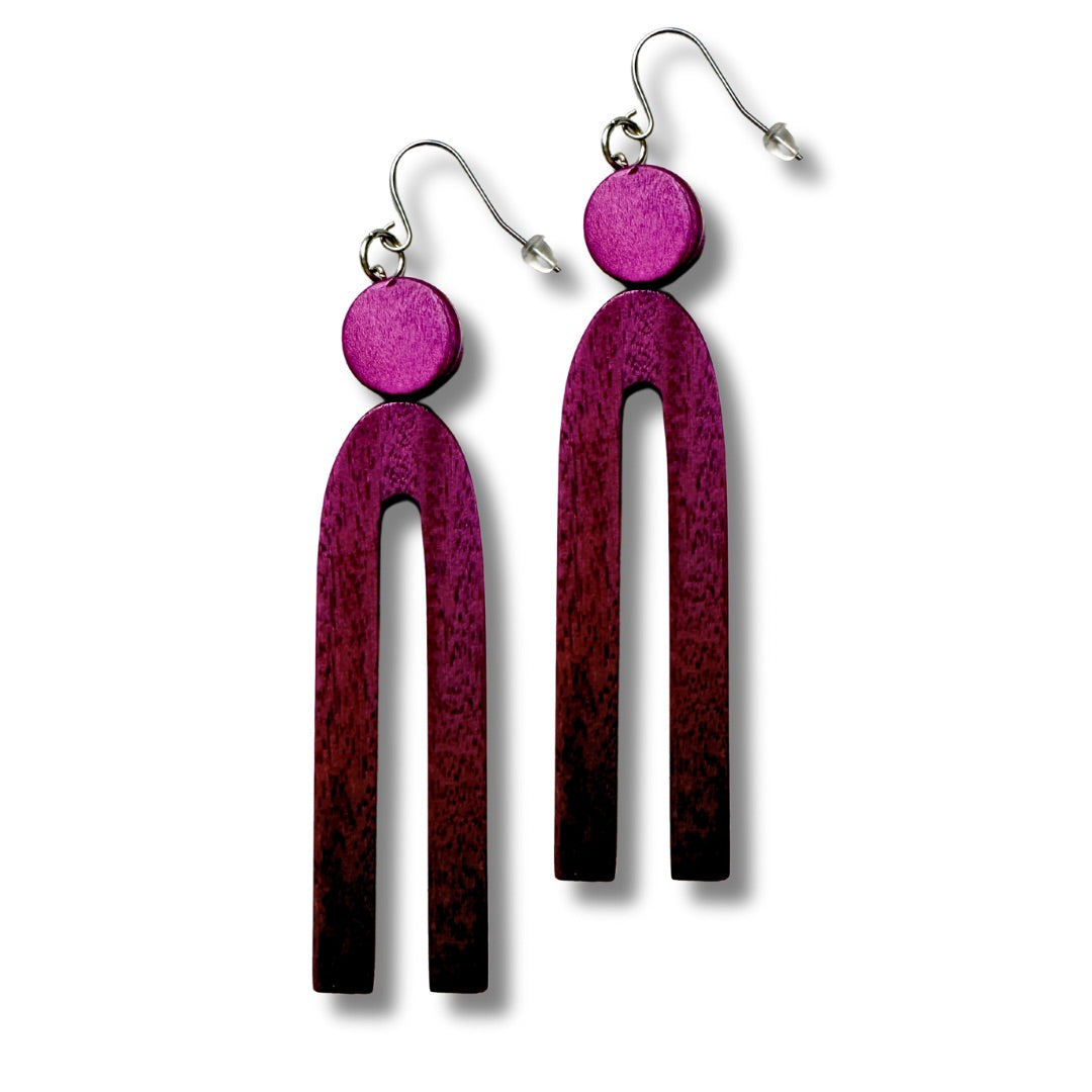 Orecchini Legno lunghi design Naxos-orecchini-Bijondo-Malva-Bijondo