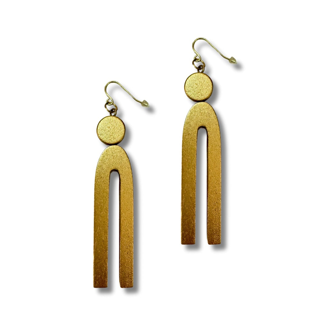 Orecchini Legno lunghi design Naxos metallic-orecchini-Bijondo-Oro-Bijondo