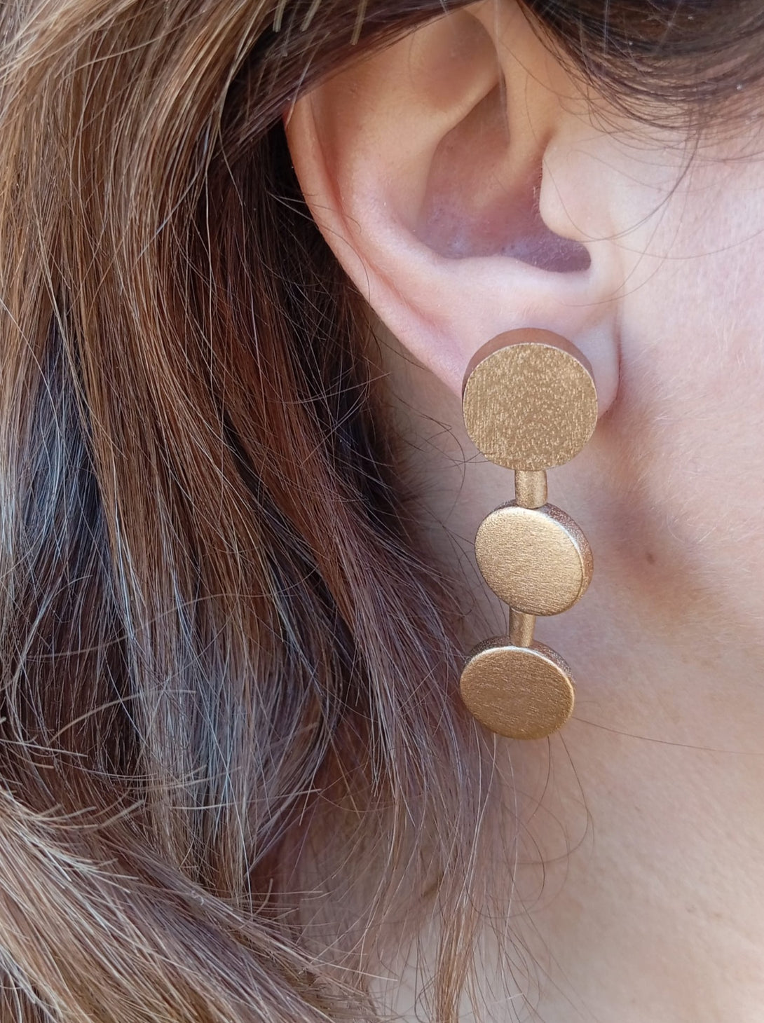 Orecchini Little Italy Metallic legno-oro-Bijondo