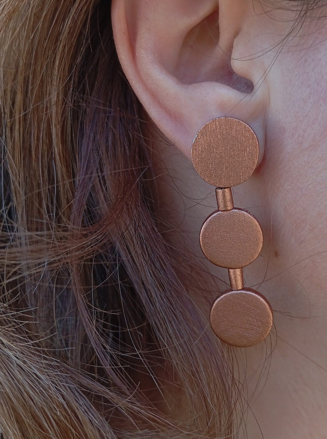 Orecchini Little Italy Metallic legno-rame-Bijondo