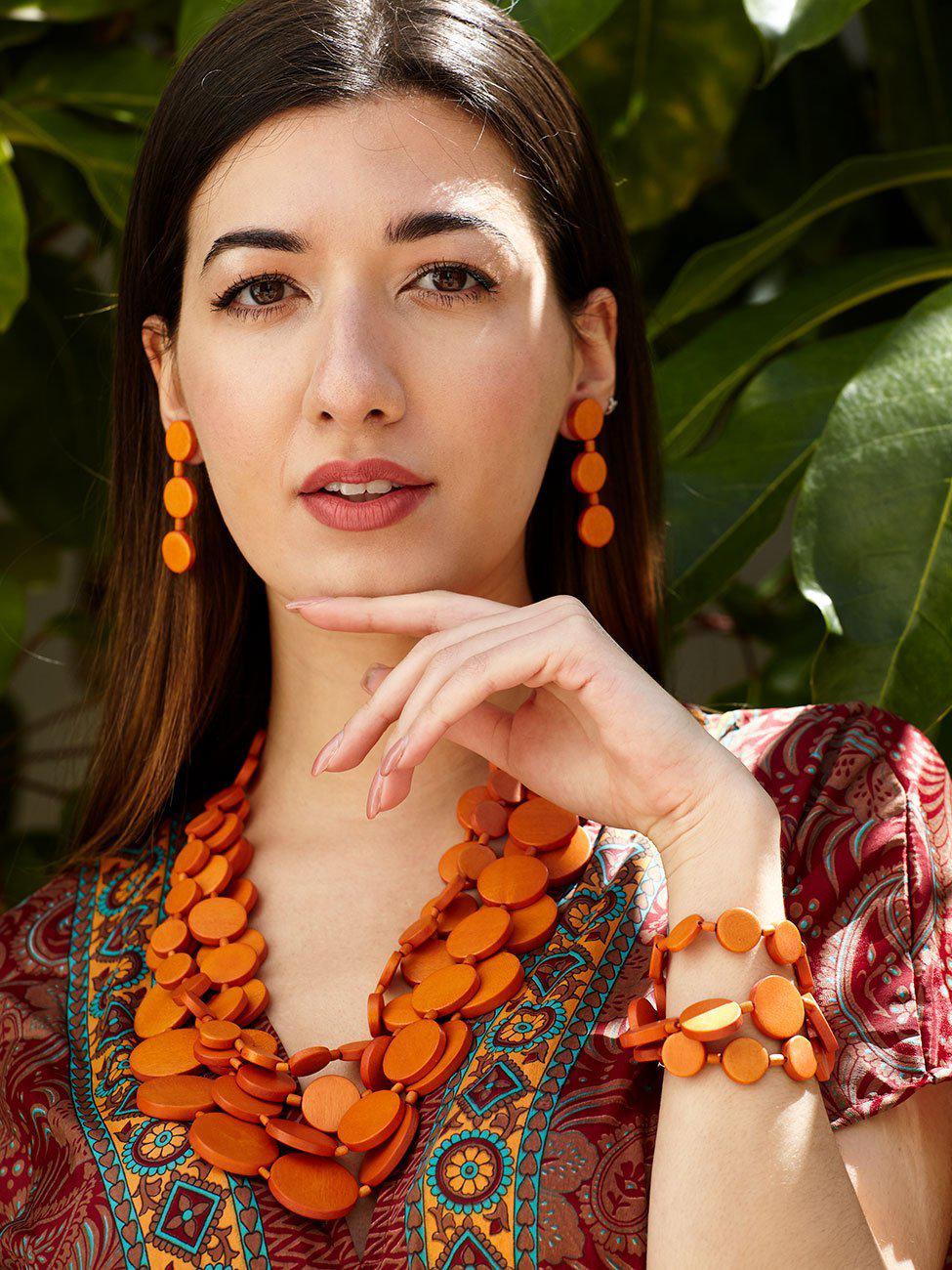 Orecchini Little Italy legno - ottanio - Bijondo