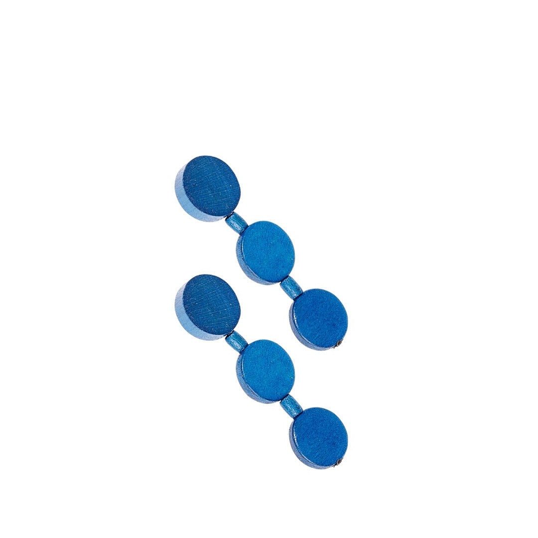 Orecchini Little Italy legno - blu - Bijondo