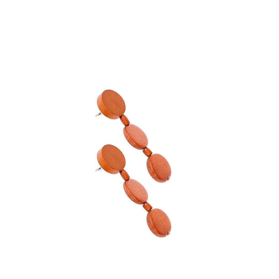 Orecchini Little Italy legno - marrone - Bijondo