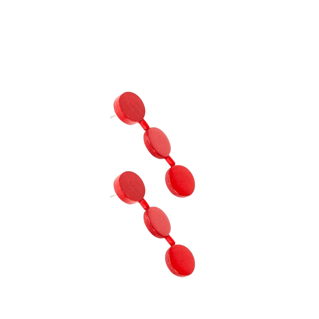 Orecchini Little Italy legno - rosso - Bijondo