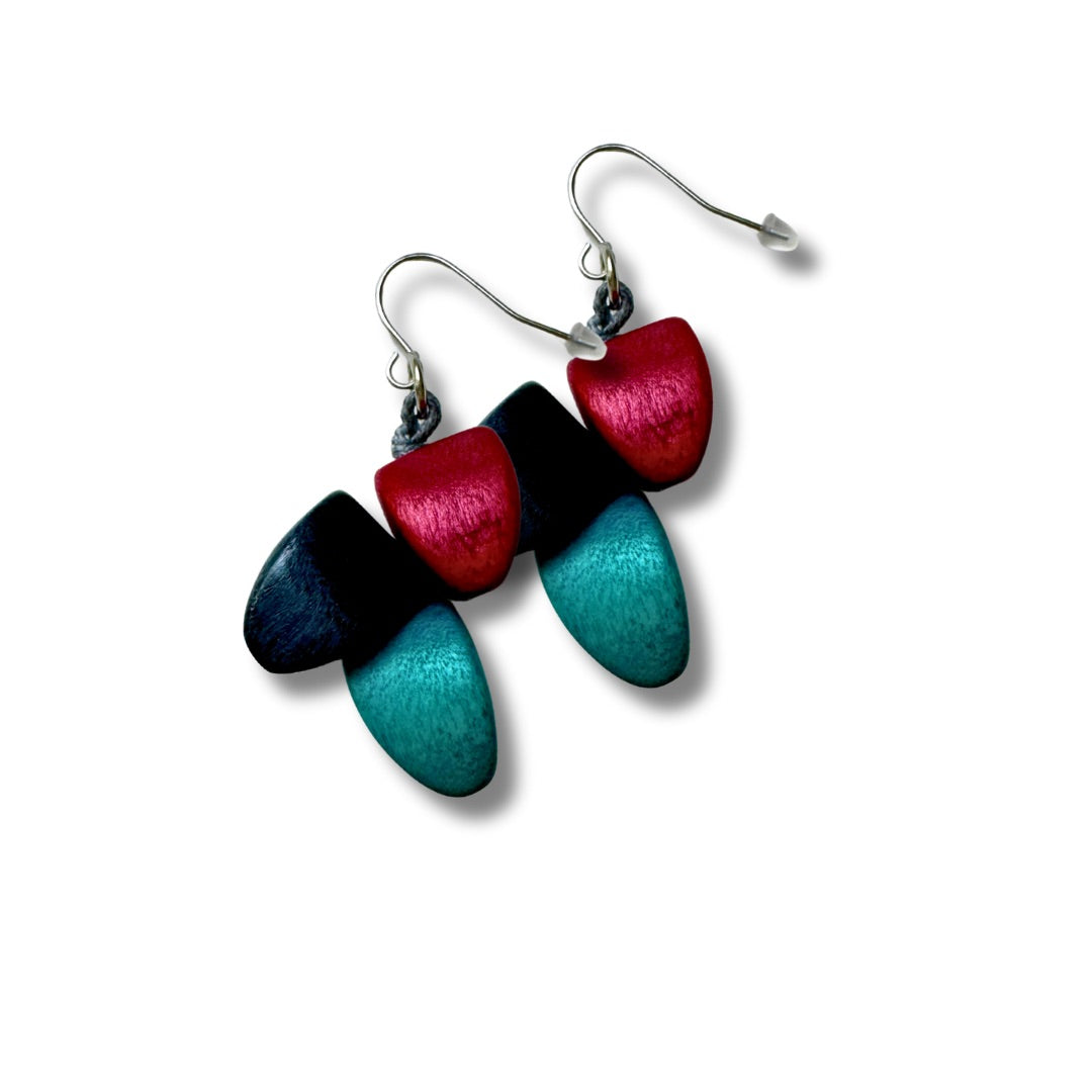 Orecchini Marocco legno-orecchini-Bijondo-Rosso-Bijondo