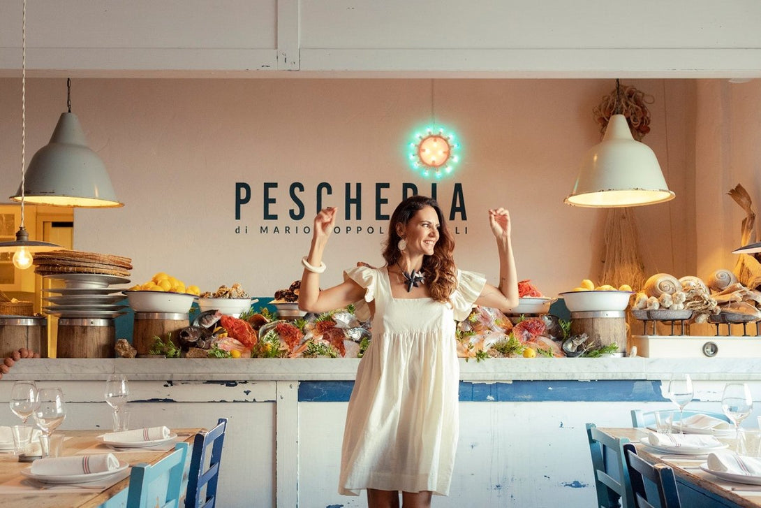 Orecchini Marrickville Palmwood - bianco - Bijondo