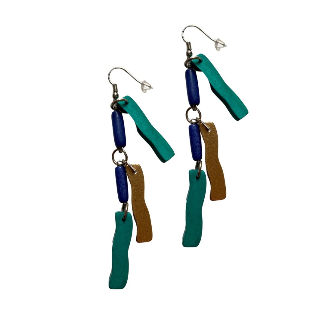 Orecchini Penny legno - oro - Bijondo