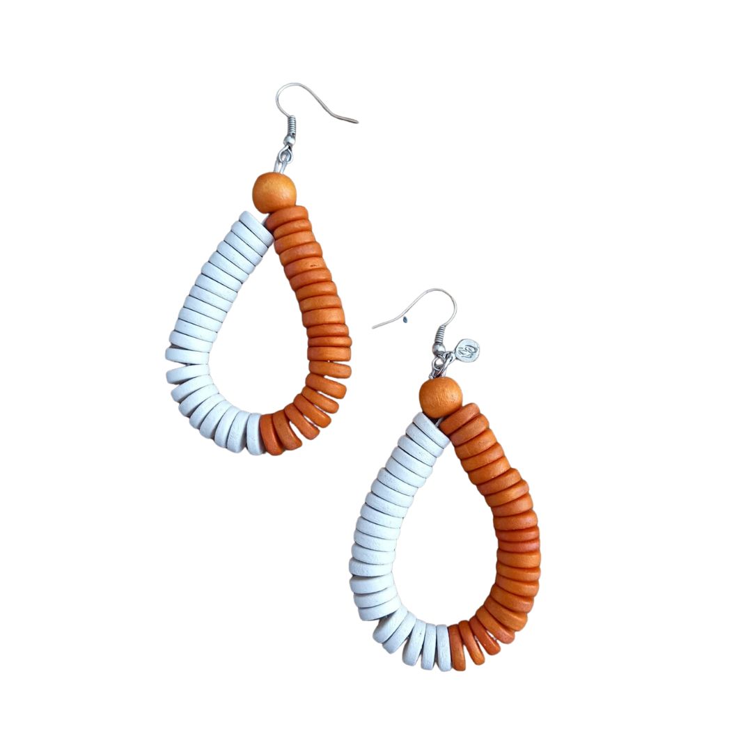 Orecchini Rory legno Big-bianco-Bijondo