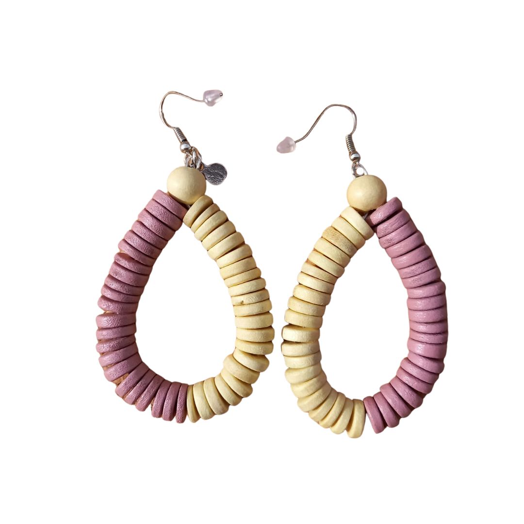 Orecchini Rory legno Big-giallo-Bijondo