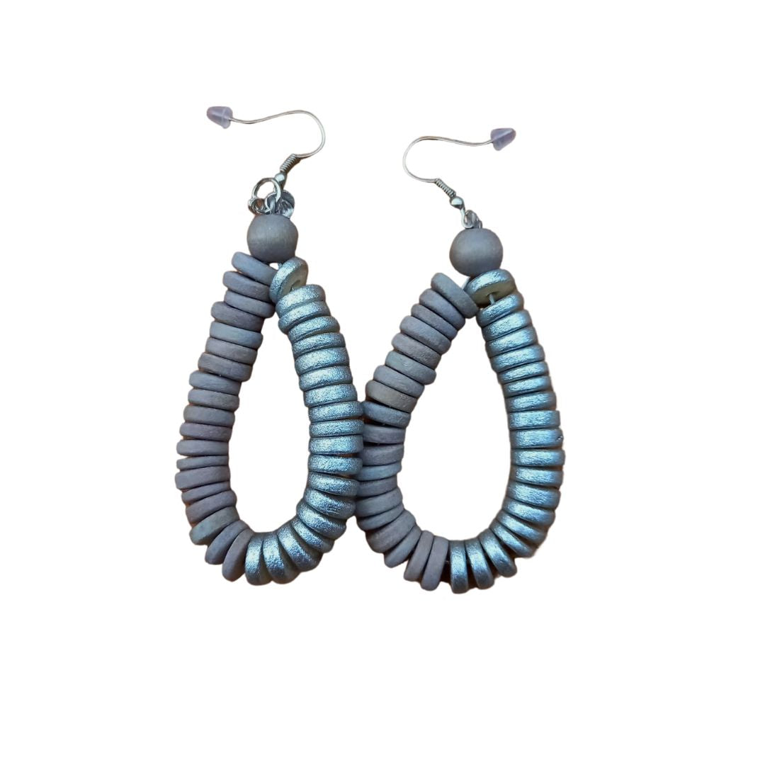 Orecchini Rory legno metallic mix-glicine-Bijondo