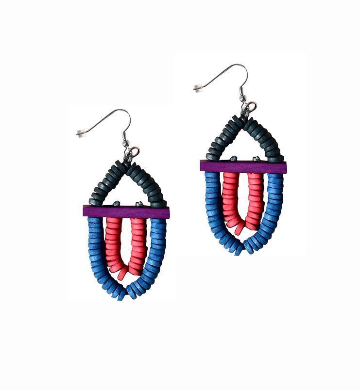 Orecchini Samoa - celeste - Bijondo