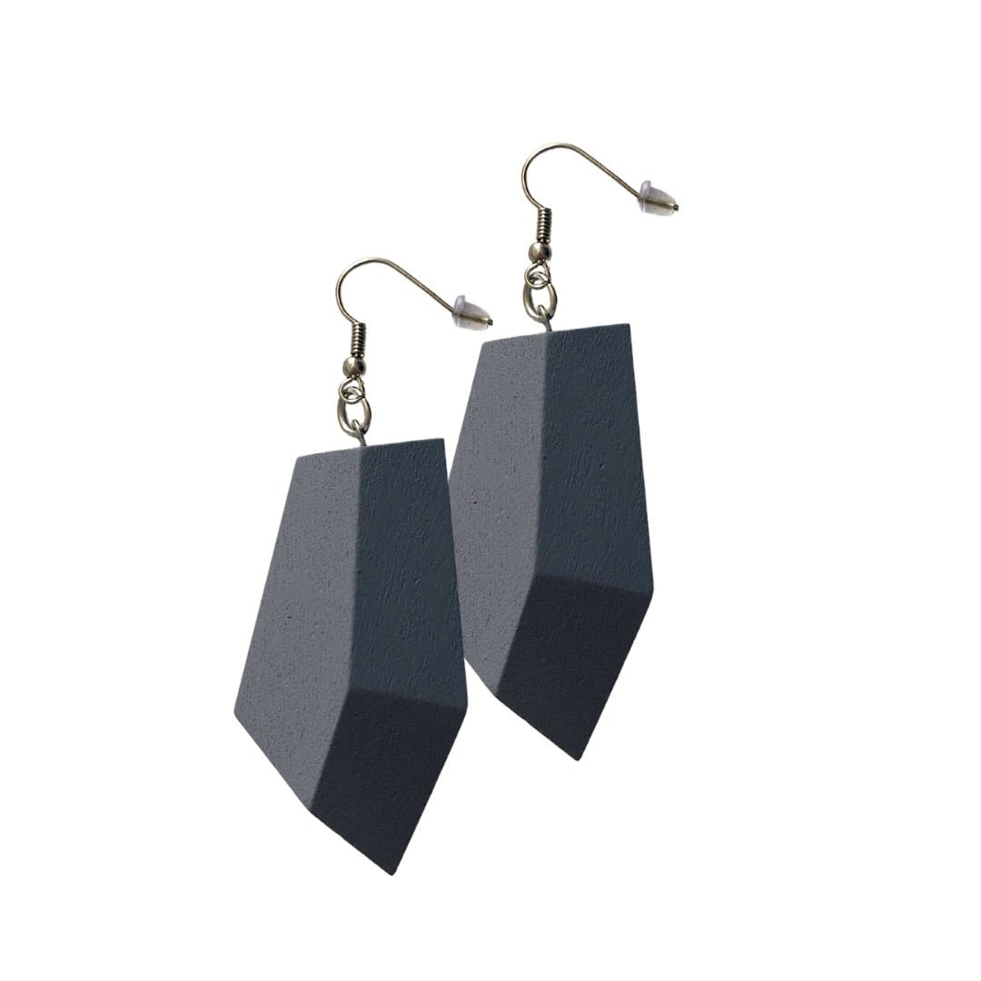 Orecchini Sudan legno - blu polvere - Bijondo