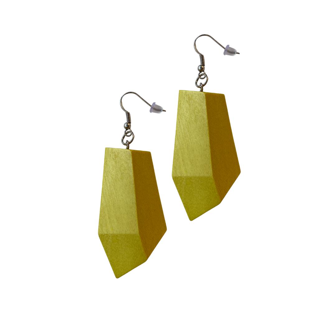 Orecchini Sudan legno - giallo - Bijondo