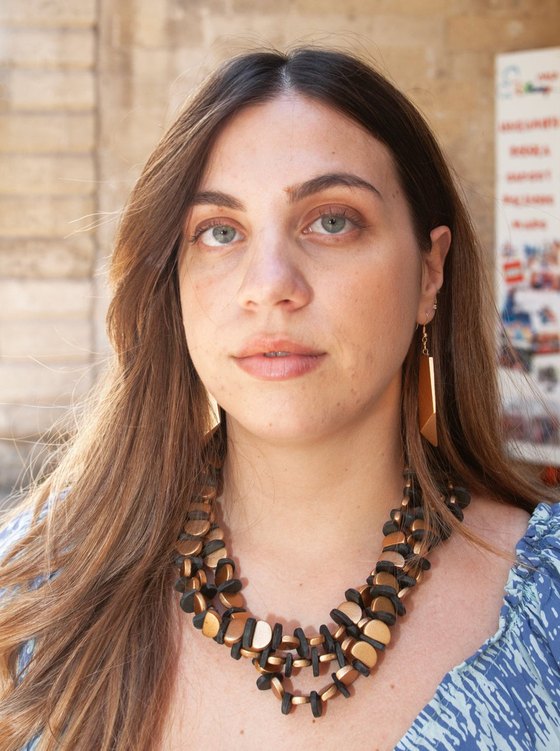 Orecchini Sudan legno metallic-orecchini-Bijondo-Bijondo