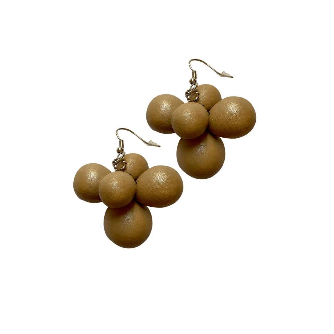 Orecchini Tibet Metallic legno - perlato - Bijondo