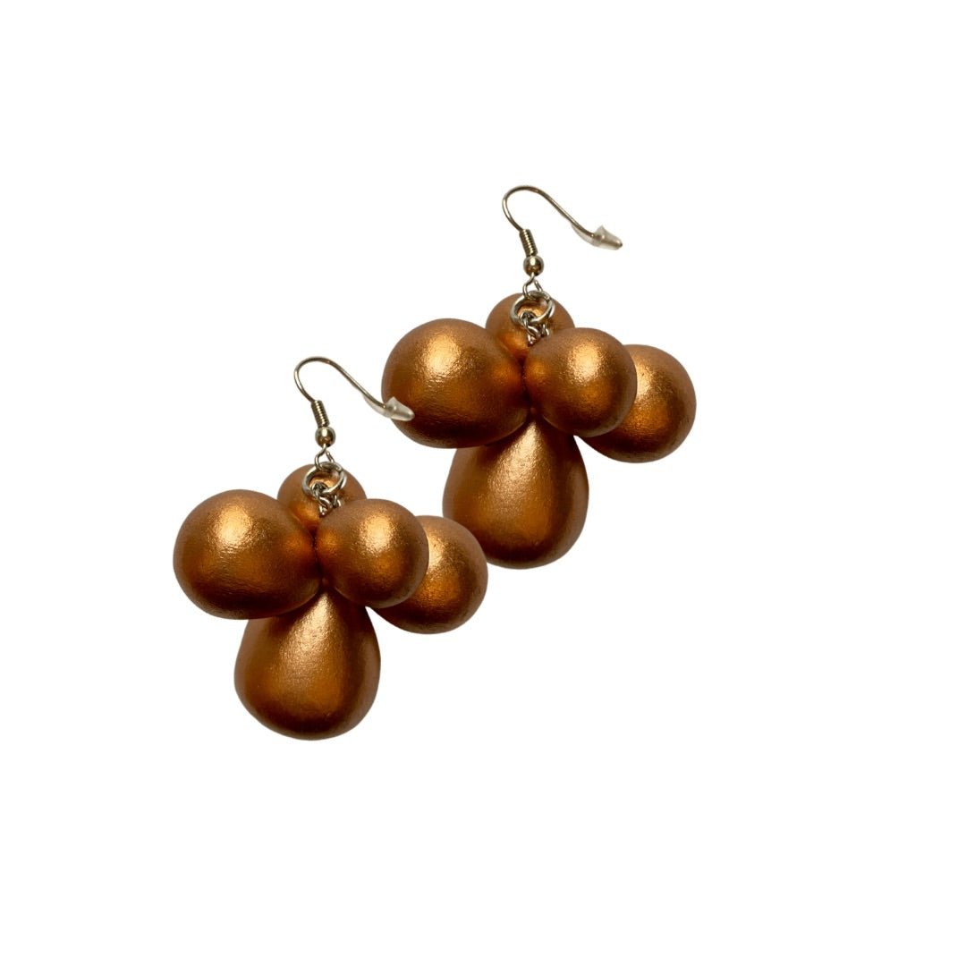 Orecchini Tibet Metallic legno - rame - Bijondo